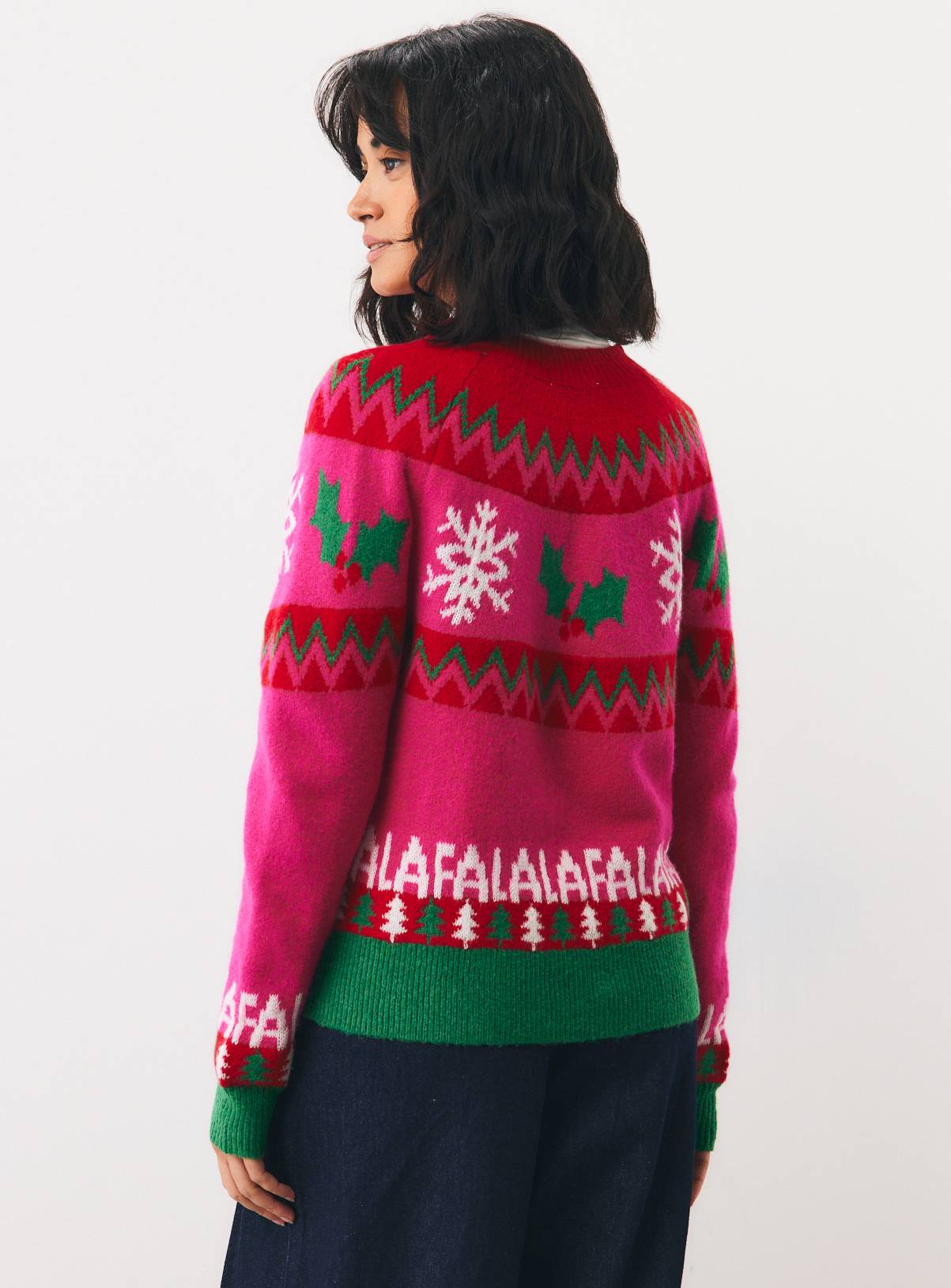Family Matching Women's Fa La La Fairisle Yoke Jumper S - Image 4